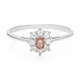 Padparadscha Sapphire Silver Ring