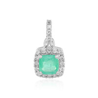 Colombian Emerald Silver Pendant