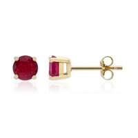 9K Bemainty Ruby Gold Earrings