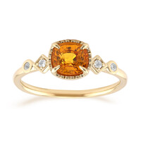 9K Ban Ka Cha Orange Sapphire Gold Ring