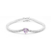 Bolivian Amethyst Silver Bracelet