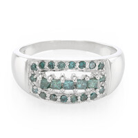 Fancy Diamond Silver Ring