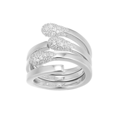 White Topaz Silver Ring (Adela Silber)