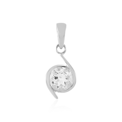 White Quartz Silver Pendant
