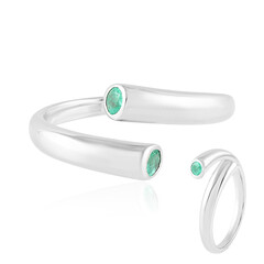 Colombian Emerald Silver Ring