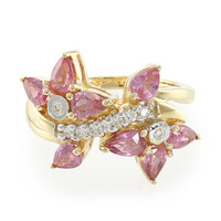 18K Unheated Padparadscha Sapphire Gold Ring (AMAYANI)