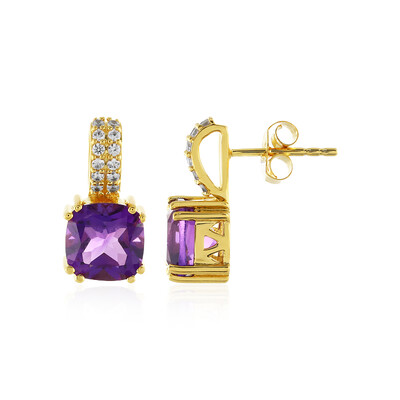 Siberian Amethyst Silver Earrings