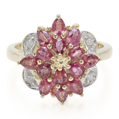 10K Unheated Padparadscha Sapphire Gold Ring
