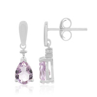 Rose de France Amethyst Silver Earrings