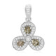 Unheated Green Sapphire Silver Pendant