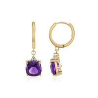Zambian Amethyst Silver Earrings