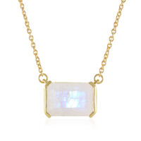 Rainbow Moonstone Silver Necklace