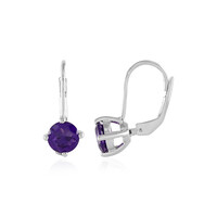 Zambian Amethyst Silver Earrings