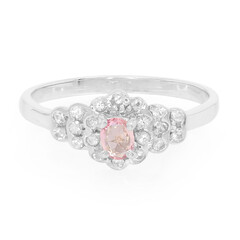 Pink Sapphire Silver Ring
