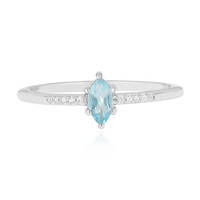 Blue Apatite Silver Ring