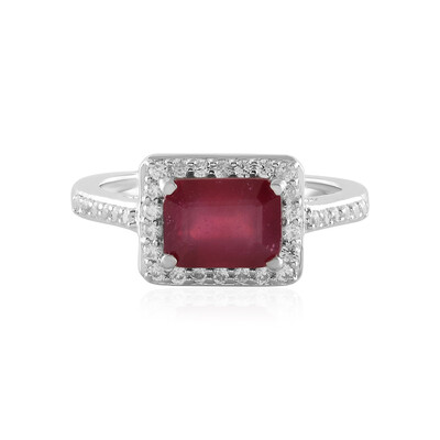 Bemainty Ruby Silver Ring
