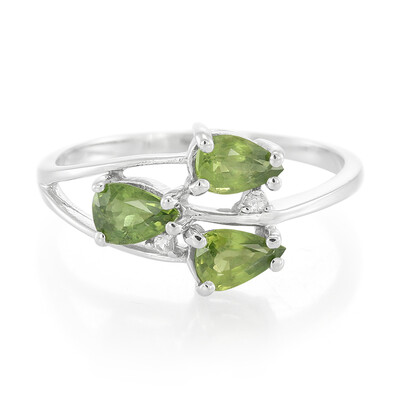 AAA Green Sapphire Silver Ring