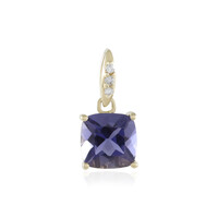 9K Madagascar Iolite Gold Pendant
