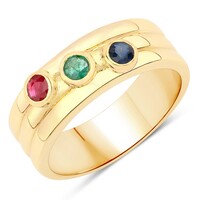 Zambian Emerald Silver Ring
