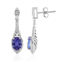 14K AAA Tanzanite Gold Earrings (de Melo)