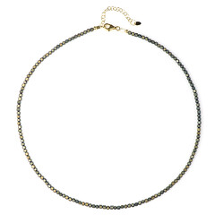 Mystic Green Hematite Silver Necklace