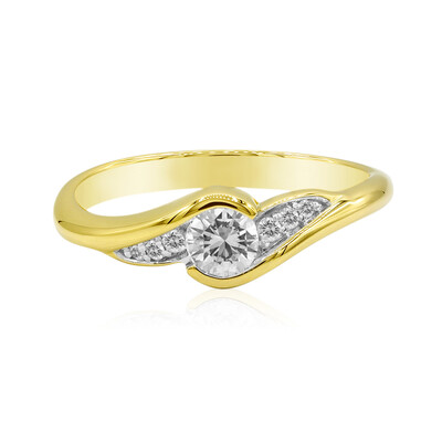 18K IF (D) Diamond Gold Ring (Annette)
