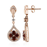 Garnet Silver Earrings