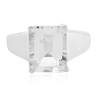 White Quartz Silver Ring