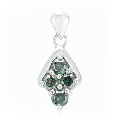 Fancy Diamond Silver Pendant