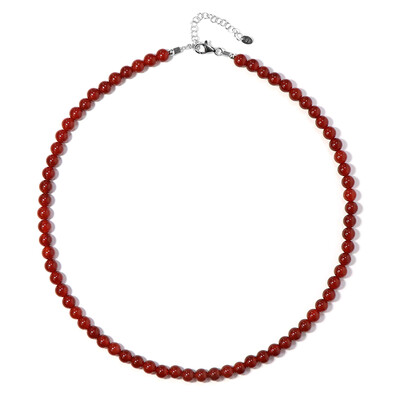 Red Onyx Silver Necklace