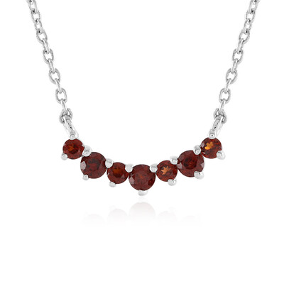 Indian Garnet Silver Necklace