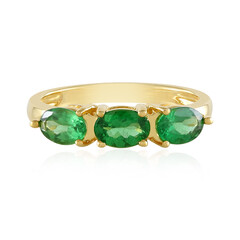 Green apatite Silver Ring