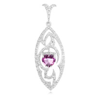 Grape Topaz Silver Pendant