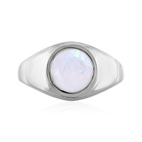 Rainbow Moonstone Silver Ring