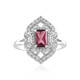 Nigerian Pink Tourmaline Silver Ring