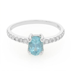 Blue Apatite Silver Ring