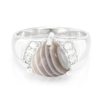 Botswana Agate Silver Ring