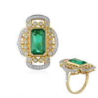 14K AAA Zambian Emerald Gold Ring (AMAYANI)