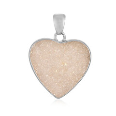 Druzy Agate Silver Pendant (Bali Barong)