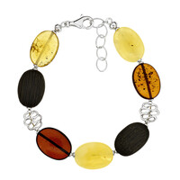 Baltic Amber Silver Bracelet