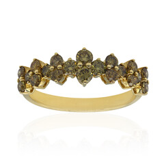 14K SI1 Green Diamond Gold Ring (CIRARI)