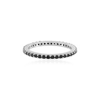 Black Spinel Silver Ring