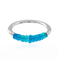 Blue Ethiopian Opal Silver Ring (Maigold Kreativ)