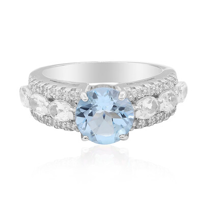 Sky Blue Topaz Silver Ring