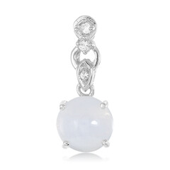 Blue Lace Agate Silver Pendant
