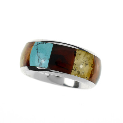 Mixed Gemstones Silver Ring (dagen)