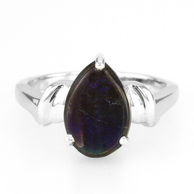 Ammolite Silver Ring