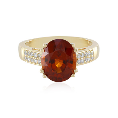9K Hessonite Garnet Gold Ring