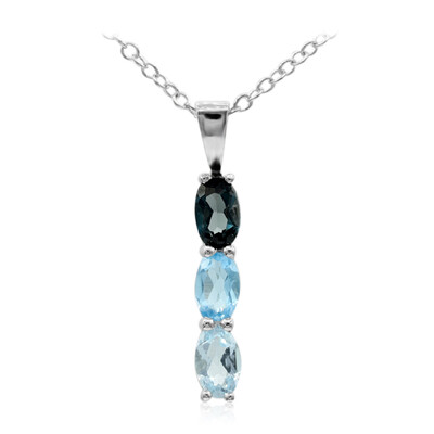 London Blue Topaz Silver Necklace