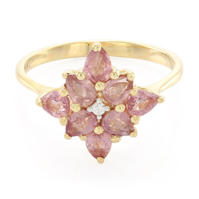 18K Unheated Padparadscha Sapphire Gold Ring (AMAYANI)